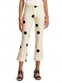 Derek Lam - Polka-Dot Cropped Flare Pants at Saks Off 5th